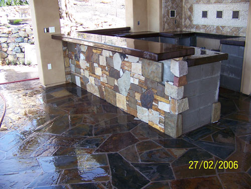 Outdoor Kitchen with Concrete Countertops